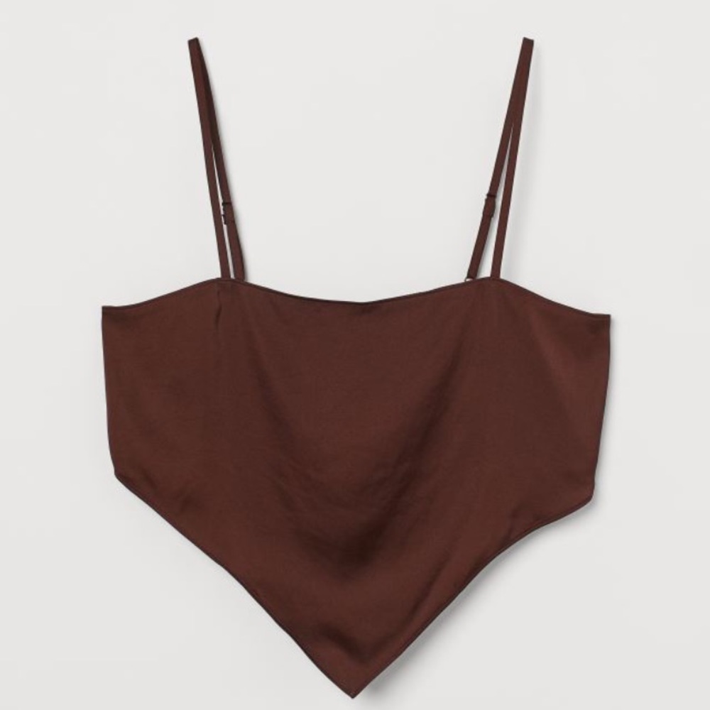 H&M Brown Satin Tank Top